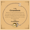 To My Grandson Inspirational Sunflower Bracelet, I'm so proud of you, Grandson Birthday Supporting Gifts From Grandfather
