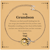 To My Grandson Inspirational Sunflower Bracelet, I'm so proud of you, Grandson Birthday Supporting Gifts From Gigi