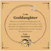 To My Goddaughter Inspirational Sunflower Bracelet, I'm so proud of you, Goddaughter Birthday Supporting Gifts From Goddad