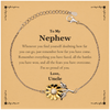 To My Nephew Inspirational Sunflower Bracelet, I'm so proud of you, Nephew Birthday Supporting Gifts From Uncle