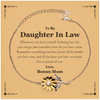 To My Daughter In Law Inspirational Sunflower Bracelet, I'm so proud of you, Daughter In Law Birthday Supporting Gifts From Bonus Mom