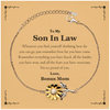 To My Son In Law Inspirational Sunflower Bracelet, I'm so proud of you, Son In Law Birthday Supporting Gifts From Bonus Mom