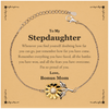 To My Stepdaughter Inspirational Sunflower Bracelet, I'm so proud of you, Stepdaughter Birthday Supporting Gifts From Bonus Mom