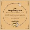 To My Stepdaughter Inspirational Sunflower Bracelet, I'm so proud of you, Stepdaughter Birthday Supporting Gifts From Bonus Dad