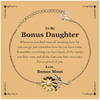 To My Bonus Daughter Inspirational Sunflower Bracelet, I'm so proud of you, Bonus Daughter Birthday Supporting Gifts From Bonus Mom