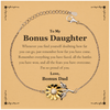 To My Bonus Daughter Inspirational Sunflower Bracelet, I'm so proud of you, Bonus Daughter Birthday Supporting Gifts From Bonus Dad