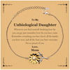 To My Unbiological Daughter Inspirational Sunflower Bracelet, I'm so proud of you, Unbiological Daughter Birthday Supporting Gifts From Mom