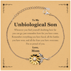 To My Unbiological Son Inspirational Sunflower Bracelet, I'm so proud of you, Unbiological Son Birthday Supporting Gifts From Mom