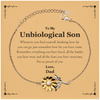 To My Unbiological Son Inspirational Sunflower Bracelet, I'm so proud of you, Unbiological Son Birthday Supporting Gifts From Dad