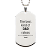 CFO Dad Gifts, The best kind of DAD, Father's Day Appreciation Birthday Silver Dog Tag for CFO, Dad, Father from Son Daughter