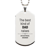 Electrical Engineer Dad Gifts, The best kind of DAD, Father's Day Appreciation Birthday Silver Dog Tag for Electrical Engineer, Dad, Father from Son Daughter