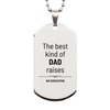 Executive Dad Gifts, The best kind of DAD, Father's Day Appreciation Birthday Silver Dog Tag for Executive, Dad, Father from Son Daughter
