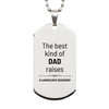 Landscape Designer Dad Gifts, The best kind of DAD, Father's Day Appreciation Birthday Silver Dog Tag for Landscape Designer, Dad, Father from Son Daughter