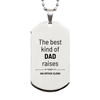 Office Clerk Dad Gifts, The best kind of DAD, Father's Day Appreciation Birthday Silver Dog Tag for Office Clerk, Dad, Father from Son Daughter