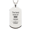 Parking Lot Attendant Dad Gifts, The best kind of DAD, Father's Day Appreciation Birthday Silver Dog Tag for Parking Lot Attendant, Dad, Father from Son Daughter