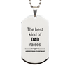 Personal Care Aide Dad Gifts, The best kind of DAD, Father's Day Appreciation Birthday Silver Dog Tag for Personal Care Aide, Dad, Father from Son Daughter