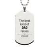 Preacher Dad Gifts, The best kind of DAD, Father's Day Appreciation Birthday Silver Dog Tag for Preacher, Dad, Father from Son Daughter