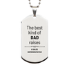 Sales Representative Dad Gifts, The best kind of DAD, Father's Day Appreciation Birthday Silver Dog Tag for Sales Representative, Dad, Father from Son Daughter