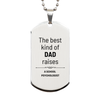 School Psychologist Dad Gifts, The best kind of DAD, Father's Day Appreciation Birthday Silver Dog Tag for School Psychologist, Dad, Father from Son Daughter