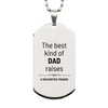 Securities Trader Dad Gifts, The best kind of DAD, Father's Day Appreciation Birthday Silver Dog Tag for Securities Trader, Dad, Father from Son Daughter