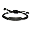 To My Stepson Inspirational Black Rope Bracelet, I'm so proud of you, Stepson Birthday Supporting Gifts From Stepdad