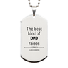 Zookeeper Dad Gifts, The best kind of DAD, Father's Day Appreciation Birthday Silver Dog Tag for Zookeeper, Dad, Father from Son Daughter