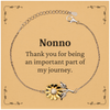Nonno Appreciation Gifts, Thank you for being an important part, Thank You Sunflower Bracelet for Nonno, Birthday Unique Gifts for Nonno