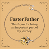Foster Father Appreciation Gifts, Thank you for being an important part, Thank You Sunflower Bracelet for Foster Father, Birthday Unique Gifts for Foster Father