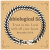 Christian Unbiological Son Gifts, Trust in the Lord with all your heart, Bible Verse Scripture Cuban Link Chain Bracelet, Baptism Confirmation Gifts for Unbiological Son