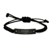 Christian Best Friend Gifts, Trust in the Lord with all your heart, Bible Verse Scripture Black Rope Bracelet, Baptism Confirmation Gifts for Best Friend