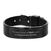 Compliance Officer Dad Gifts, The best kind of DAD, Father's Day Appreciation Birthday Black Shark Mesh Bracelet for Compliance Officer, Dad, Father from Son Daughter