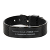 Financial Advisor Dad Gifts, The best kind of DAD, Father's Day Appreciation Birthday Black Shark Mesh Bracelet for Financial Advisor, Dad, Father from Son Daughter