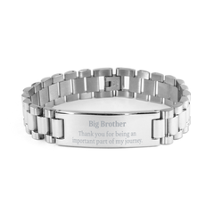 Big Brother Appreciation Gifts, Thank you for being an important part, Thank You Ladder Stainless Steel Bracelet for Big Brother, Birthday Unique Gifts for Big Brother