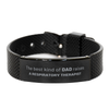 Respiratory Therapist Dad Gifts, The best kind of DAD, Father's Day Appreciation Birthday Black Shark Mesh Bracelet for Respiratory Therapist, Dad, Father from Son Daughter