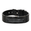 Sales Representative Dad Gifts, The best kind of DAD, Father's Day Appreciation Birthday Black Shark Mesh Bracelet for Sales Representative, Dad, Father from Son Daughter