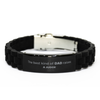 Judge Dad Gifts, The best kind of DAD, Father's Day Appreciation Birthday Black Glidelock Clasp Bracelet for Judge, Dad, Father from Son Daughter