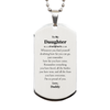 To My Daughter Inspirational Silver Dog Tag, I'm so proud of you, Daughter Birthday Supporting Gifts From Daddy