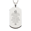 To My Son Inspirational Silver Dog Tag, I'm so proud of you, Son Birthday Supporting Gifts From Dad