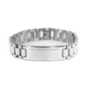 To My Unbiological Daughter Inspirational Ladder Stainless Steel Bracelet, I'm so proud of you, Unbiological Daughter Birthday Supporting Gifts From Dad