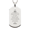 To My Son Inspirational Silver Dog Tag, I'm so proud of you, Son Birthday Supporting Gifts From Mommy
