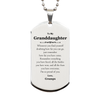 To My Granddaughter Inspirational Silver Dog Tag, I'm so proud of you, Granddaughter Birthday Supporting Gifts From Gramps