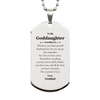 To My Goddaughter Inspirational Silver Dog Tag, I'm so proud of you, Goddaughter Birthday Supporting Gifts From Goddad