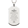 To My Nephew Inspirational Silver Dog Tag, I'm so proud of you, Nephew Birthday Supporting Gifts From Auntie