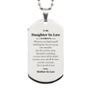 To My Daughter In Law Inspirational Silver Dog Tag, I'm so proud of you, Daughter In Law Birthday Supporting Gifts From Mother In Law