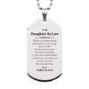 To My Daughter In Law Inspirational Silver Dog Tag, I'm so proud of you, Daughter In Law Birthday Supporting Gifts From Father In Law