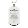 To My Daughter In Law Inspirational Silver Dog Tag, I'm so proud of you, Daughter In Law Birthday Supporting Gifts From Bonus Mom