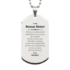 To My Bonus Sister Inspirational Silver Dog Tag, I'm so proud of you, Bonus Sister Birthday Supporting Gifts From Brother