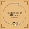 Mechanic Dad Gifts, The best kind of DAD, Father's Day Appreciation Birthday Sunflower Bracelet for Mechanic, Dad, Father from Son Daughter