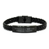 Massage Therapist Dad Gifts, The best kind of DAD, Father's Day Appreciation Birthday Braided Leather Bracelet for Massage Therapist, Dad, Father from Son Daughter