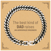 Aerospace Engineer Dad Gifts, The best kind of DAD, Father's Day Appreciation Birthday Cuban Link Chain Bracelet for Aerospace Engineer, Dad, Father from Son Daughter